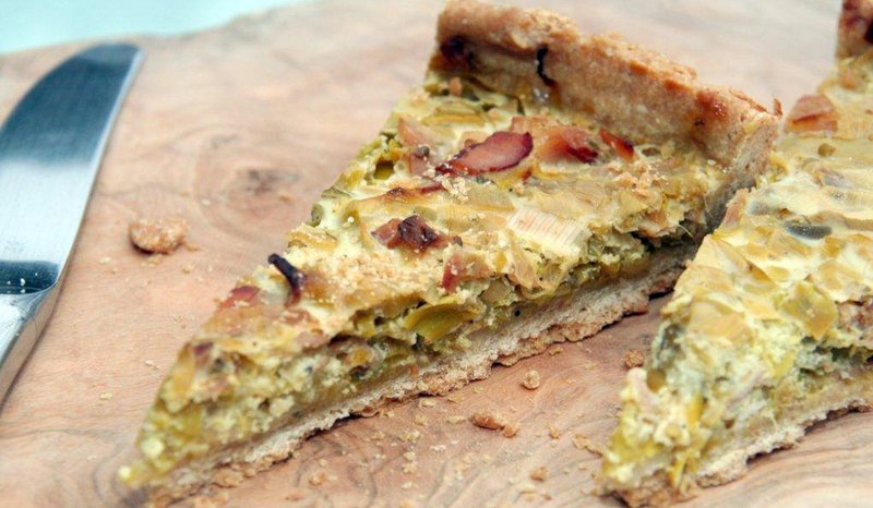 Rezept Lauchkuchen mit Mürbeteig