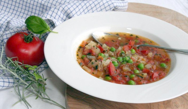 Rezept Minestrone mit Fenchel, Karotten,Tomaten und Erbsen
