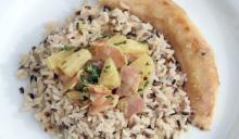 Rezept Reis mit Curry-Bananen-Soße süß-sauer