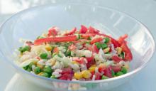 Rezept Gemüse-Reis-Salat mit viel buntem Gemüse